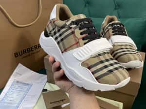 Adidasi Burberry piele naturale Full Box colectie noua — miniatura 5