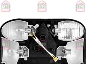 Lampa de numar stanga dreapta semnalizare marsarier triunghi — miniatura 4