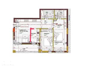 Apartament de 4 camere, 2 bai, 78 mp, str Tineretului — miniatura 1