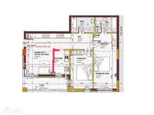 Apartament de 4 camere, 2 bai, 78 mp, str Tineretului — miniatura 5