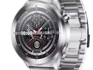 Smartwatch KUMI WATCH Gear GT3 AMOLED, silver, metal, AI, bonus