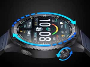 Smartwatch KUMI WATCH Gear GT3 AMOLED, silver, metal, AI, bonus — miniatura 6