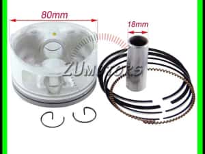 Piston Atv LINHAI 400 420 80MM cu Segmenti -Cod Original 27241 27242 — miniatura 2