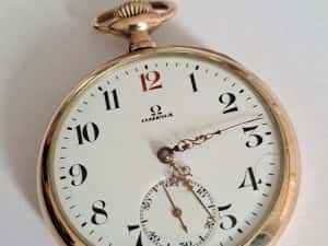 Ceas de Aur 14 K Omega de Buzunar — miniatura 7