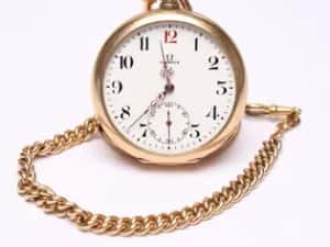 Ceas de Aur 14 K Omega de Buzunar — miniatura 9