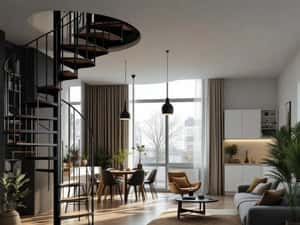 Apartament modern pe doua niveluri, 2 camere, terasa si acces metrou