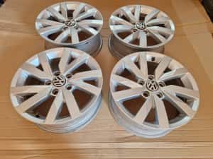 Jante aliaj 5x112 r16 originale Vw passat Touran GOLF — miniatura 7