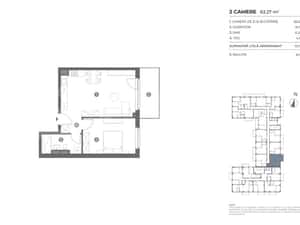 Apartament semifinisat 2 camere | Standarde nZEB |Ansamblu nou | Buna — miniatura 4