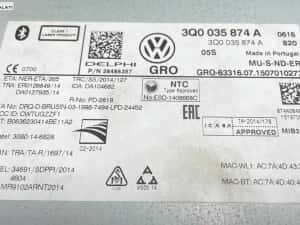 Unitate Modul Calculator Multimedia Navigatie Volkswagen Polo 6R 2010 - 2018 Cod 3Q0035874A [L4697] [L4698] — miniatura 5