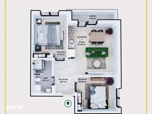 Apartament 3 camere open space Ilie Petre nr.3 - 0% COMISION — miniatura 6