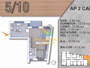 P-ta Alba Iulia 2 camere decomandat  65 mp bloc tip BOUTIQUE — miniatura 4