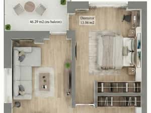Apartament 2 camere – Westside Residence Otopeni — miniatura 6