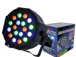 Proiector,aparat PAR LED,18 led RGB x 1W efecte club joc lumini DMX