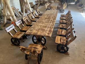 Leagan rustic din lemn masiv / balansor lemn — miniatura 6