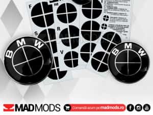 Set Stickere Embleme Negru complet BMW Seria 1 2 3 4 5 6 7 8 X i M — miniatura 9