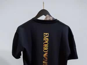 Tricou EA7 Emporio Armani negru logo auriu, XXL