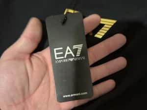 Tricou EA7 Emporio Armani negru logo auriu, XXL — miniatura 6