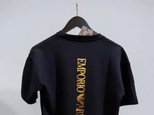 Tricou EA7 Emporio Armani negru logo auriu, XXL — miniatura 7