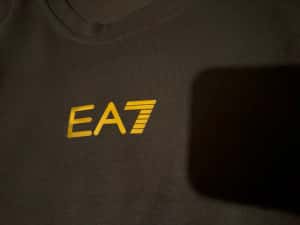 Tricou EA7 Emporio Armani negru logo auriu, XXL — miniatura 9