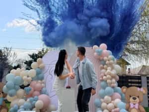 Artificii colorate / gender reveal / sori rotitori / fum greu / baloan — miniatura 1
