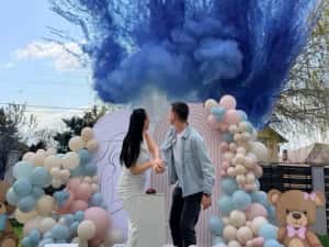 Artificii colorate / gender reveal / sori rotitori / fum greu / baloan — miniatura 8