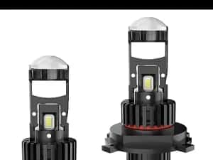 Becuri Led Canbus H4,H7,H8,H9,H11 Cu Lupa/Ventilator Mic 280W/28000LM — miniatura 2
