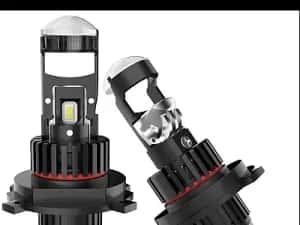 Becuri Led Canbus H4,H7,H8,H9,H11 Cu Lupa/Ventilator Mic 280W/28000LM — miniatura 9