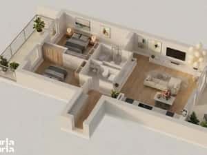 3D: 3 camere cu 2 terase de 19 mp, KronenPark Pipera - Voluntari