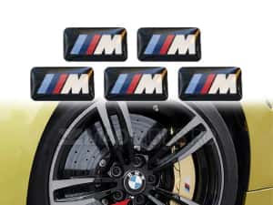 Set 5 Stickere Embleme Logo M jante BMW Seria 1 2 3 4 5 6 7 8 X i — miniatura 8