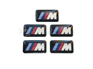 Set 5 Stickere Embleme Logo M jante BMW Seria 1 2 3 4 5 6 7 8 X i — miniatura 9
