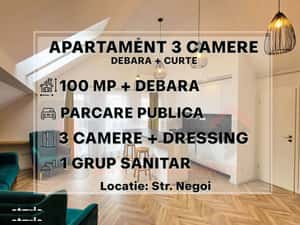 Ap. 3cam, Deosebit, nou, Negoi, 100mp, prima inchiriere, curte |VIDEO — miniatura 1