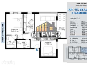 Apartament 3 Camere decomandat, Comision 0% , Metrou Nicolae Teclu — miniatura 4