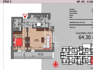 Postalionului 2 camere decomandat cu bucatarie inchisa. — miniatura 4
