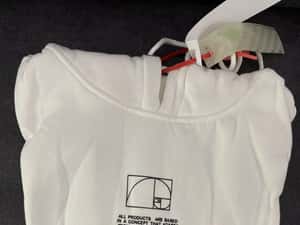 Off White White Dripping Arrow Incompiuto Hoodie — miniatura 10
