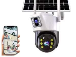 Camera smart IP lentila duala WIFI Camera IR Alarma miscare microfon — miniatura 9
