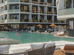 Apartament in complex rezidential cu piscina si vedere catre lac — miniatura 1