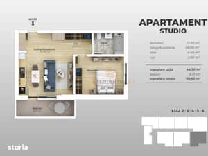 Comision 0! Apartament nou cu 2 camere, bloc finalizat, securizat — miniatura 6