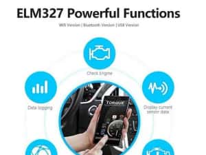 Kit scanner auto multimarca bluetooth ELM 327 OBD2 + Tableta Android 7 — miniatura 2
