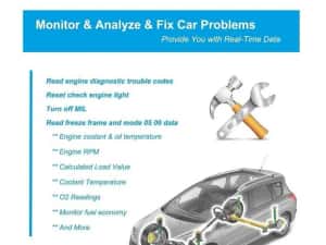 Kit scanner auto multimarca bluetooth ELM 327 OBD2 + Tableta Android 7 — miniatura 3