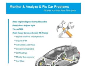 Kit scanner auto multimarca bluetooth ELM 327 OBD2 + Tableta Android 7 — miniatura 10
