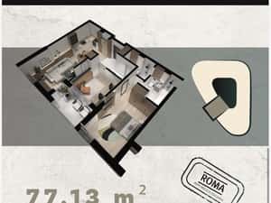 Apartament 3 camere, cu CF, zona Vivo Mall, West peak residence — miniatura 5