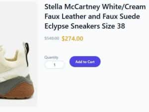 Pantofi sport casual 35 de lux Stella McCartney piele naturala moale — miniatura 8