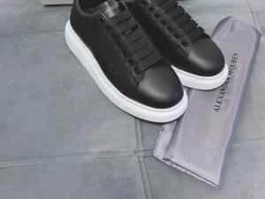 Adidasi Alexander Mcqueen full negri - piele naturala calitate top black full custom
