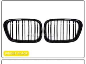 Set Grile/Nari Duble Radiator Bara M style Negru Lucios Bmw Seria 5 E39 1997-2003 , NOI — miniatura 4