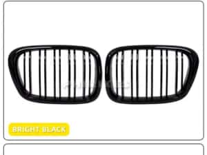 Set Grile/Nari Duble Radiator Bara M style Negru Lucios Bmw Seria 5 E39 1997-2003 , NOI — miniatura 10
