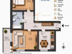 APARTAMENT 2 CAMERE DECOMANDAT