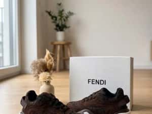 Adidasi F E N D I Flow low Top Maro — miniatura 4