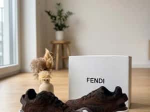 Adidasi F E N D I Flow low Top Maro — miniatura 8