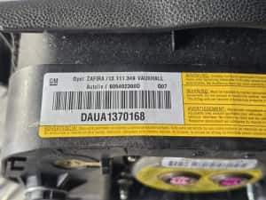 Airbag volan cu 2 mufe stema UK Opel Zafira B — miniatura 6