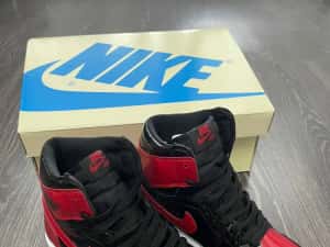 RETRO HIGH Patent Bred Jordan 1 Produs NOU — miniatura 1